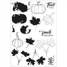 Sizzix Framelits Die & A5 Stamp Set By 49 & Market - Pencil Line Harvest